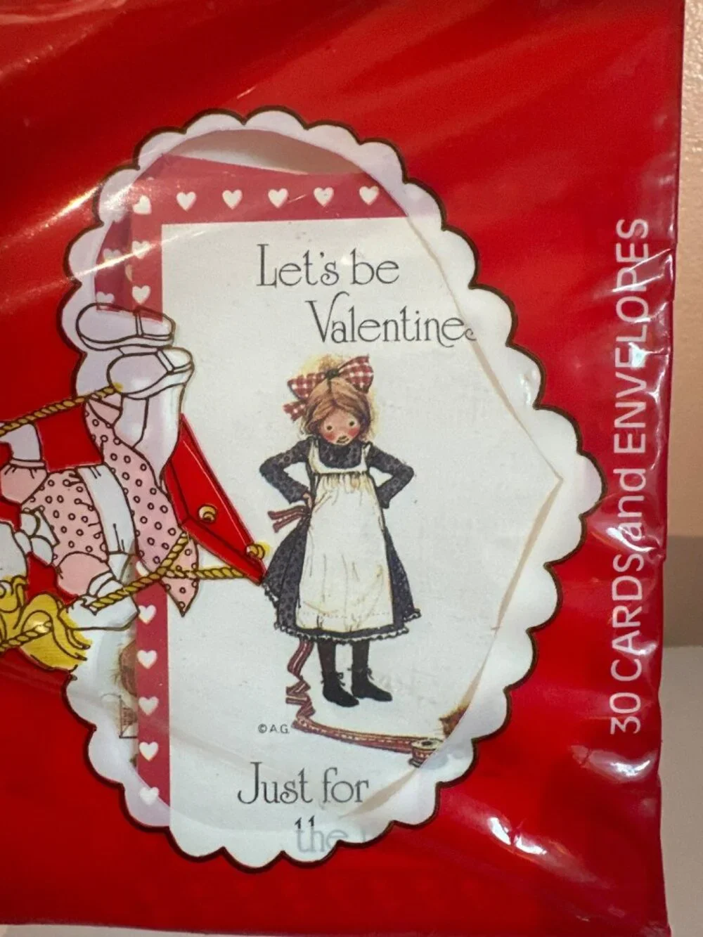 Vintage Hallmark American Greetings Holly Hobbie Valentines NOS 30 Cards
